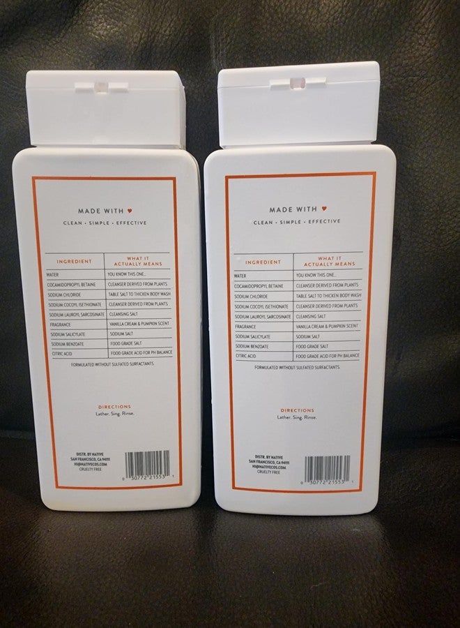 Native Limited Edition Vanilla Cream & Pumpkin Body Wash 18 oz - 2 PACK - Image 2